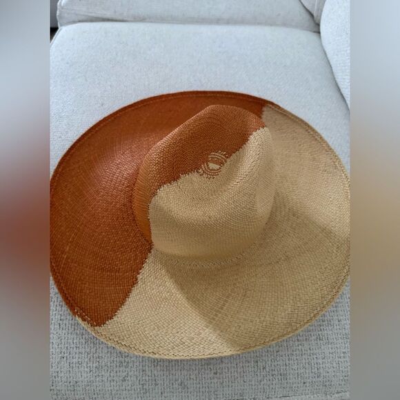 Anthropologie Rancher Artesano Colorblock Straw Hat Size M main image 4
